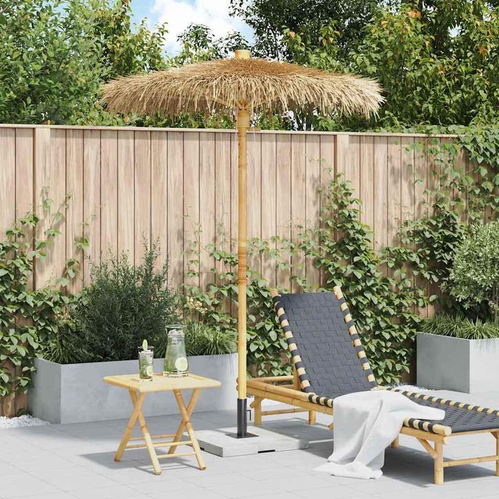 vidaXL Paraplu Tiki met klamboe 150 cm bamboe, Jardin & Terrasse, Parasols, Envoi