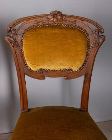 Chaise (3) - Velours, Antiquités & Art