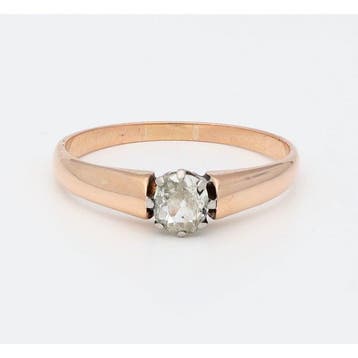 Ring - 14 karaat Roségoud Diamant (Natuurlijk), Nieuw