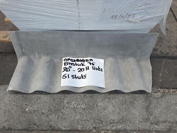 (61x) Vezelcement hulpstukken voor golfplaten SVK