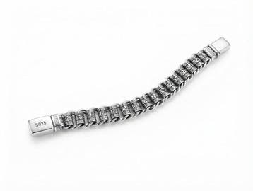 Sans prix de réserve - Bracelet Argent - Bracelet Tibétain