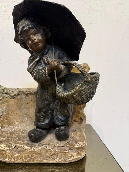 Ceramiche Treviso Elazzar - Figuur - Il Fanciullo con, Antiek en Kunst, Antiek | Glaswerk en Kristal