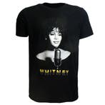 Whitney Houston Black & White Photo T-Shirt, Nieuw