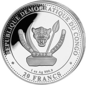 1 Troy Ounce - Argent .999 - Velociraptor 2025 - 31,1 gram -