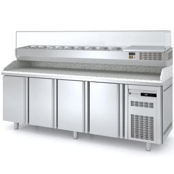 Pizzawerkbank + Opzetkoelvitrine | 800 RANGE | 761L | 4, Verzenden