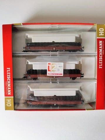 Fleischmann H0 - 581209 - Ensemble de wagons de marchandises, Nieuw