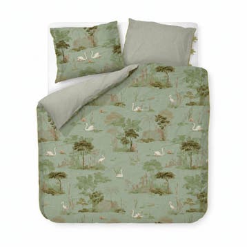 Pip Studio Darjeeling Days Dekbedovertrek - Groen - Lits-Jum