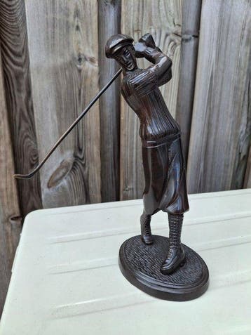 Beeld, Golfspeler - 23 cm - Gepatineerd brons - 1960