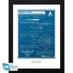 Star Trek USS Enterprise Plan Framed Print 30 x 40cm, Ophalen of Verzenden