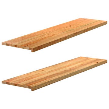 vidaXL Vensterbanken 2 st 160x40x2 cm massief eikenhout, Verzenden