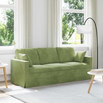 vidaXL bank / zetel Lichtgroen 198 x 78 x 80 cm Fluweel, Verzenden