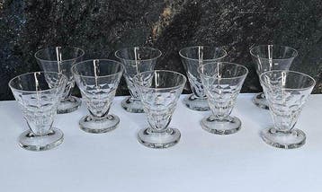 Doyen - Drinkset - Lido - geslepen kristal - 9 kleine glazen