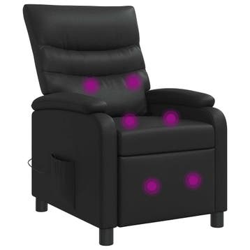 vidaXL Massage Relaxstoel Zwart Kunstleer, Verzenden