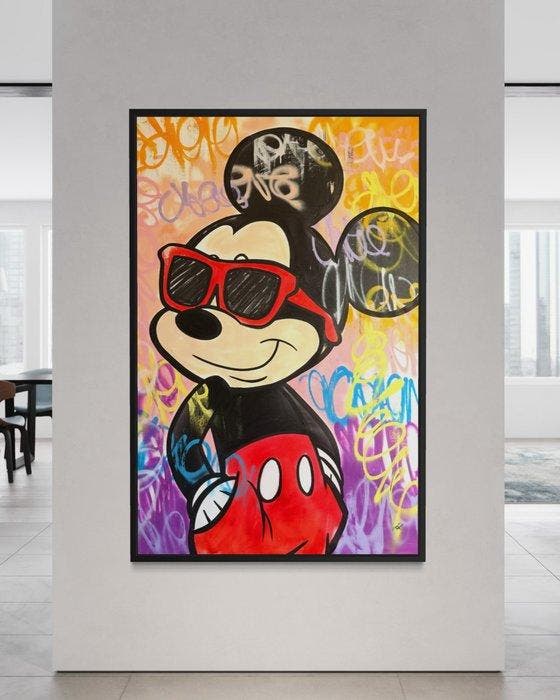 Gunnar Zyl - Mickey Mouse XXL, Antiek en Kunst, Kunst | Schilderijen | Modern