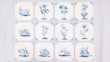 Carreau (12) - Richard Ginori - Serie Delft - 1950-1960 -, Antiquités & Art
