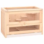 vidaXL Hamsterkooi 60x35,5x42 cm massief vurenhout, Dieren en Toebehoren, Verzenden, Nieuw