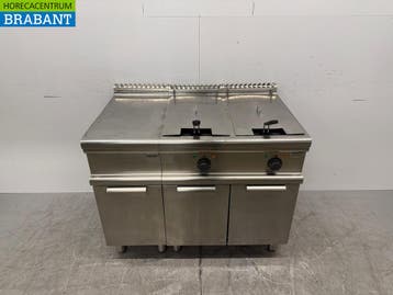 Friteuse double Electrolux en acier inoxydable 2 x 15 litres, Verzenden