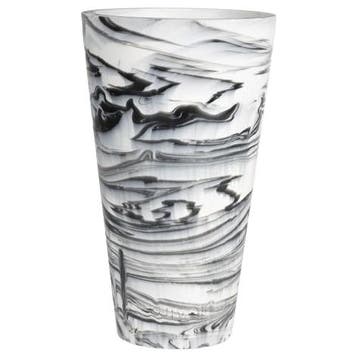 Zuiver Conic Vase M Black/white - Vaas, Verzenden