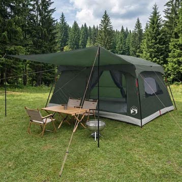 vidaXL Familietent 14-persoons Leger Groen Polyester en, Verzenden
