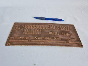 Maritieme plaat - Brissonneau & Lotz Marine (Nantes -, Antiek en Kunst