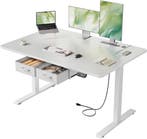 Zit sta bureau - Elektrisch - Verstelbaar - 119x80 cm - Wit, Huis en Inrichting, Verzenden, Nieuw