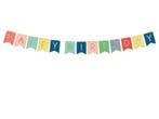 Banner Happy Birthday Gekleurd 1,75m, Verzenden