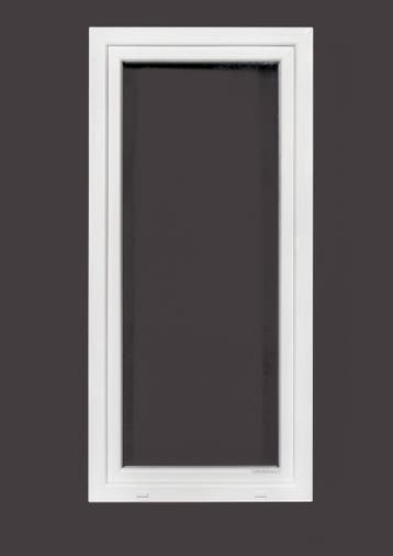 PVC raam draai kiep b80xh170 cm wit, Gevelraam of Ruit, 80 tot 120 cm, Nieuw, Dubbelglas