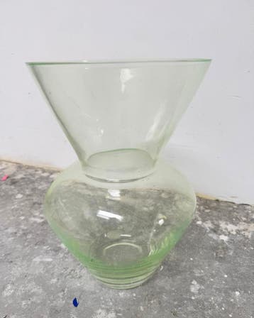 Polspotten Fat Neck Vaas - Ongebruikt, Verzenden, Zo goed als nieuw, Groen, Glas