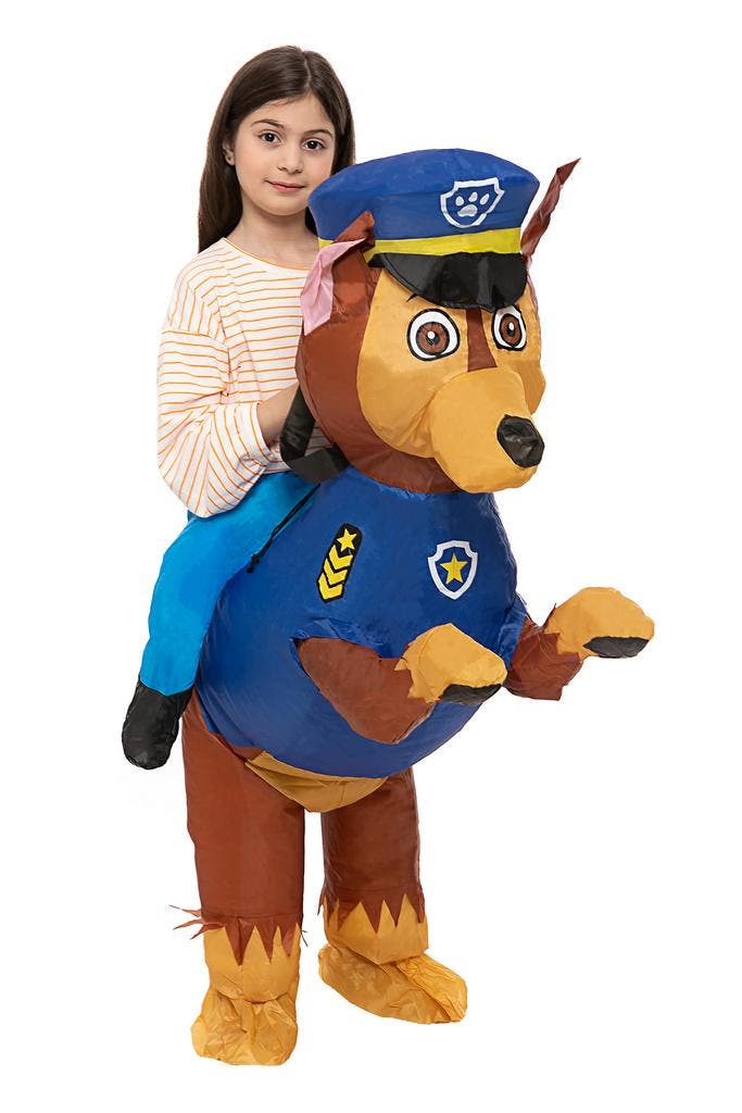 KIMU® Opblaas Kostuum Kinderen Patrol Paw Zittend Op Politie, Enfants & Bébés, Costumes de carnaval & Déguisements, Enlèvement ou Envoi