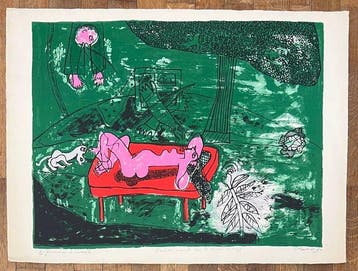 Corneille (1922-2010) - Lithographie ancienne Fenêtre