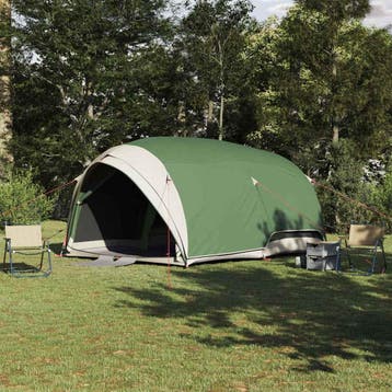 vidaXL Tunnel tent 6-persoons Groen taft Waterdicht, Verzenden