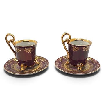 Ohashi (O.H.C.) - Tasse et soucoupe (2) - Porcelaine
