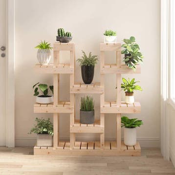 vidaXL Plantenstandaard 104,5x25x109,5 cm massief grenenhout, Verzenden