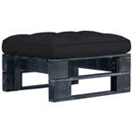 vidaXL Tuinhocker pallet zwart geïmpregneerd grenenhout, Tuin en Terras, Verzenden, Nieuw