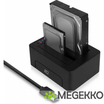 ACT 2,5 en 3,5 inch  SATA Dual harde schijf docking station,, Verzenden, Nieuw
