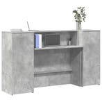 vidaXL Receptiebalie 180x50x103,5 cm bewerkt hout betongrijs, Verzenden