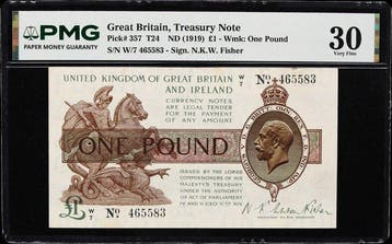 Groot-Brittannië. - Treasury Notes - 2 x 1 Pound - various