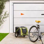 vidaXL Hondenfietstrailer oxford stof en ijzer groen en, Dieren en Toebehoren, Verzenden, Nieuw