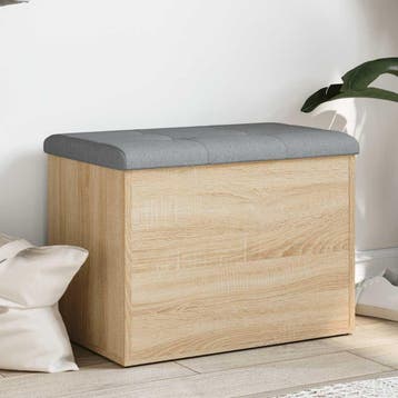 vidaXL Opbergbank Sonoma Eiken 62x42x45 cm Bewerkt Hout, Verzenden, Nieuw