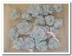 Bloemen Blauw Polyresin doosje 18 stuks, Nieuw