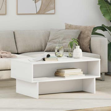 vidaXL Salontafel Wit 80 x 46 x 35 cm Bewerkt hout, Verzenden, Nieuw