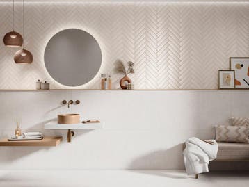 Wandtegel Cifre Ceramica Brillant Ivory Beige Mat 5x25, Ophalen of Verzenden, Wandtegels
