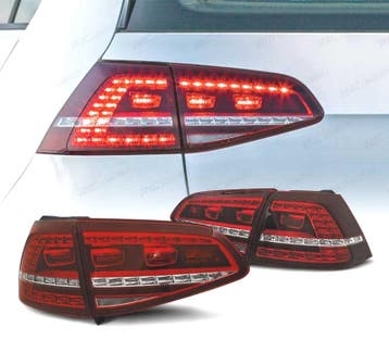 FEUX ARRIÈRE VOLKSWAGEN VW GOLF 7 12-17 LOOK GTI CLIGNOTANTS, Verzenden