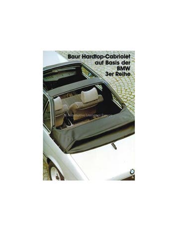 1980 BMW 3 SERIE BAUR HARDTOP CABRIOLET BROCHURE DUITS, Ophalen of Verzenden, Nieuw