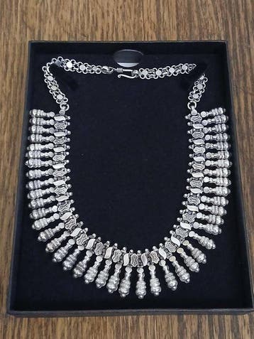 Argento - Halsketting - Vintage 925 - Zilver - India - Eind