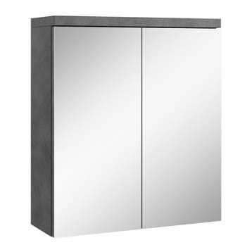 Spiegelkast Toledo 60 x 20 x 60 cm Donker Grijs Badkamerkast, Verzenden, Nieuw