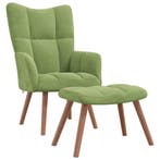 Relaxstoel + voetenbank | Retour deal | Nu toeslaan, Modern blokpatroon, Verzenden, Minder dan 75 cm, Zo goed als nieuw