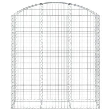 vidaXL Schanskorf gewelfd 150x50x160/180 cm gegalvaniseerd, Verzenden, Nieuw