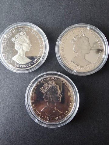 Falklandeilanden. 50 Pence 2002 Elizabeth II (Zonder