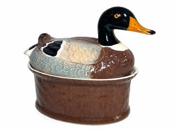 Tafelservies - geglazuurd keramiek - eend